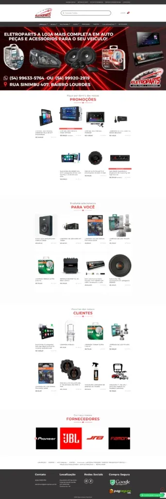 E-commerce Eletroparts RS — projeto Kode Studio
